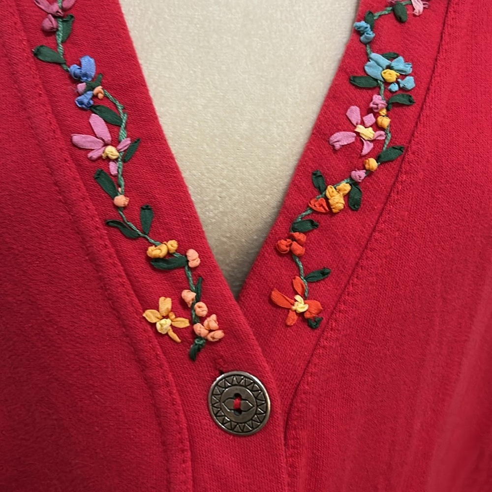 Vintage Embroidered Fleece Cardigan - Picture 7 of 14